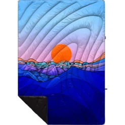 Rumpl Original Puffy Blanket - Printed 1-Person -Outdoor Camping Shop TPPB BB1 1 SKYLINE DIVIDE BROOKLYN BELL OGPUFFY 1P FLATLAY