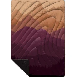 Rumpl Original Puffy Blanket - Printed 1-Person -Outdoor Camping Shop TPPB TTF 1 TETON FADE OGPUFFY 1P FLATLAY